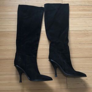 Sigerson Morrison Halie Suede Stiletto Tall Boots